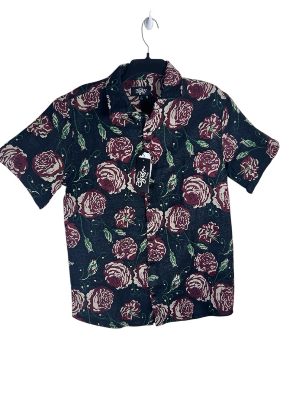Eighty Eight Floral Rise Tapestry Button Up Shacket Shirt Size M